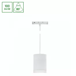   SYSTEM SHIFT BASIC - HANGIT LUMINAIRE SUSPENDED 55X95MM (1100MM WIRE) 7W 4000K WHITE WLD70040NW SpectrumLED