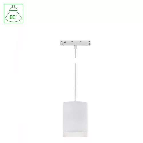 SYSTEM SHIFT BASIC - HANGIT LUMINAIRE SUSPENDED 55X95MM (1100MM WIRE) 7W 2700K WHITE WLD70040WW SpectrumLED