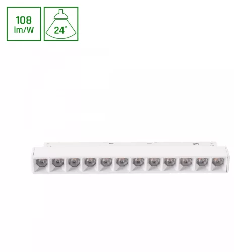 SYSTEM SHIFT BASIC - GRID S LINEAR LUMINAIRE 220MM 12W 4000K WHITE WLD70045NW SpectrumLED