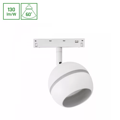 SYSTEM SHIFT BASIC - GLOBE RING BALL LUMINAIRE 90MM 10W 4000K  WHITE WLD70048NW SpectrumLED