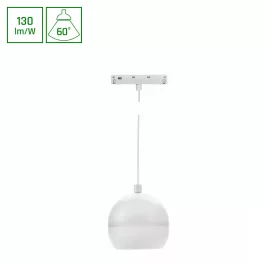   SYSTEM SHIFT BASIC - GLOBE P RING BALL LUMINAIRE SUSPENDED 90MM 10W 4000K WHITE WLD70049NW SpectrumLED