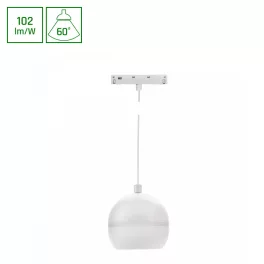   SYSTEM SHIFT BASIC - GLOBE P RING BALL LUMINAIRE SUSPENDED 90MM 10W 2700K WHITE WLD70049WW SpectrumLED
