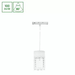   SYSTEM SHIFT BASIC - HANGIT CRYDEGAL LUMINAIRE SUSPENDED 55X110MM (1100MM WIRE) 7W 4000K WHITE WLD70050NW SpectrumLED