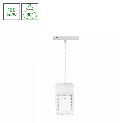 SYSTEM SHIFT BASIC - HANGIT CRYDEGAL LUMINAIRE SUSPENDED 55X110MM (1100MM WIRE) 7W 4000K WHITE WLD70050NW SpectrumLED