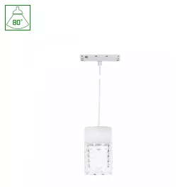   SYSTEM SHIFT BASIC - HANGIT CRYDEGAL LUMINAIRE SUSPENDED 55X110MM (1100MM WIRE) 7W 2700K WHITE WLD70050WW SpectrumLED