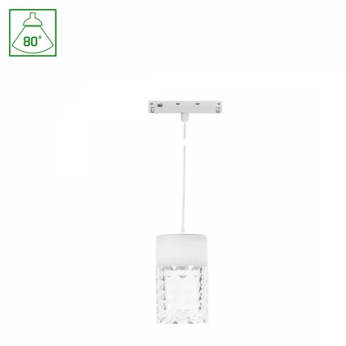 SYSTEM SHIFT BASIC - HANGIT CRYDEGAL LUMINAIRE SUSPENDED 55X110MM (1100MM WIRE) 7W 2700K WHITE WLD70050WW SpectrumLED