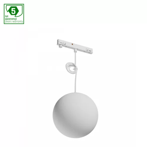 SYSTEM SHIFT NANO - GLOBE P SHPERE TRACKLIGHT PENDANT 100+1000MM CABLE 7W WHITE 5Y WARRANTY WLD80008 SpectrumLED