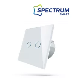TWO ZONES LIGHT SWITCH WHITE WI-FI SPECTRUM SMART