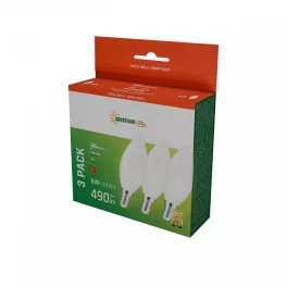   E14 LED-fényforrás, 6 W, Meleg fehér, WW K lm, WOJ13026_3PACK SpectrumLED