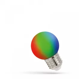 LED BALL G45 E-27 230V 1W RGB PCV SPECTURM