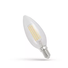   E14 LED-fényforrás, 4 W, filament, Meleg fehér WW 2700K 450lm, WOJ13874 SpectrumLED