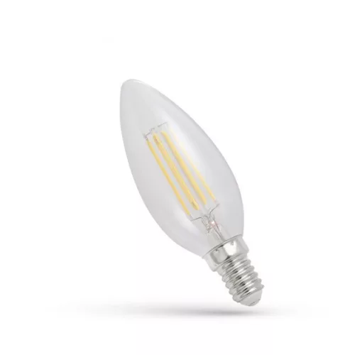 E14 LED-fényforrás, 4 W, filament, Meleg fehér WW 2700K 450lm, WOJ13874 SpectrumLED