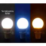 E27 LED-fényforrás, 7 W, Természetes fehér NW 4000K 610lm, WOJ13897 SpectrumLED