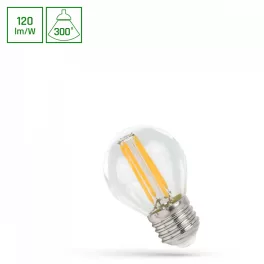   E27 LED-fényforrás, 5,5 W, filament, Meleg fehér WW 2700K 660lm, WOJ14396_5_5W SpectrumLED