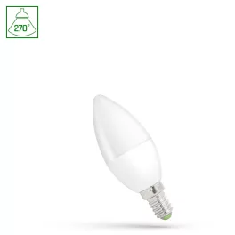  E14 LED-fényforrás, 1 W, Hideg fehér CW 6000K lm, WOJ14453_1W SpectrumLED