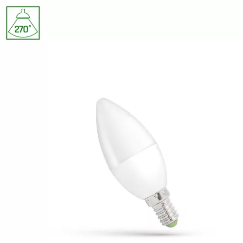 E14 LED-fényforrás, 1 W, Hideg fehér CW 6000K lm, WOJ14453_1W SpectrumLED