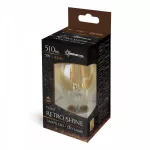E27 LED-fényforrás, 4,9 W, filament, Meleg fehér WW 2400K 490lm, WOJ14459_4_9W SpectrumLED