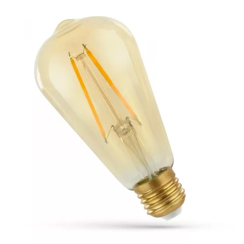 E27 LED-fényforrás, 4,9 W, filament, Meleg fehér WW 2400K 490lm, WOJ14460_4_9W SpectrumLED