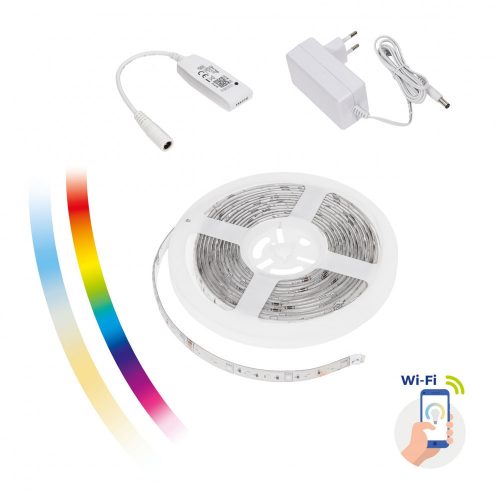 LED SZALAG 17W/5m RGBW+CCT+DIMM (5m) with PU silicone + controller + EU power adaptor Wi-Fi Spectrum SMART WOJ14493 SpectrumLED