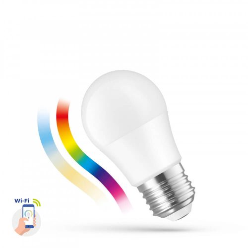 LED Kisgömb E27 230V 5W RGB+CCT+DIM WIFI - SMART LED izzó, WOJ14515 SpectrumLED