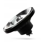 AR111 GU10 LED-fényforrás, 10 W, Meleg fehér, fekete, 5 év garancia WW 3000K 1000lm, WOJ14566 SpectrumLED