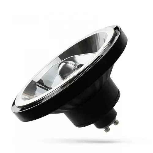AR111 GU10 LED-fényforrás, 12 W, COB, Természetes fehér, fekete, 5 év garancia NW 4000K 1100lm, WOJ14571 SpectrumLED