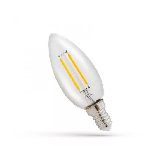 E14 LED-fényforrás, 1 W, filament, Meleg fehér WW 2700K 110lm, WOJ14575 SpectrumLED