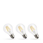 E27 LED-fényforrás, 7 W, filament, Meleg fehér WW 2700K 770lm, WOJ14599_3PACK SpectrumLED