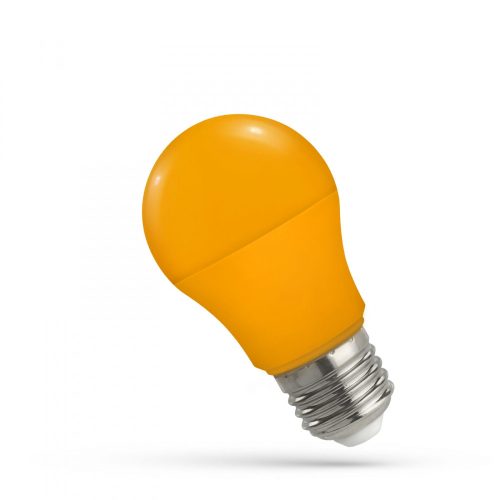 LED GLS A50 E27 230V 4.9W narancssárga, LED izzó, fényforrás, WOJ14609 SpectrumLED