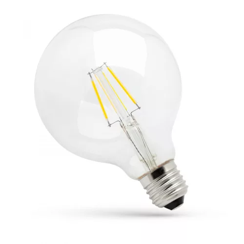 E27 LED-fényforrás, 8,5 W, filament, szabályozható, Meleg fehér WW 2700K 1150lm, WOJ14642 SpectrumLED
