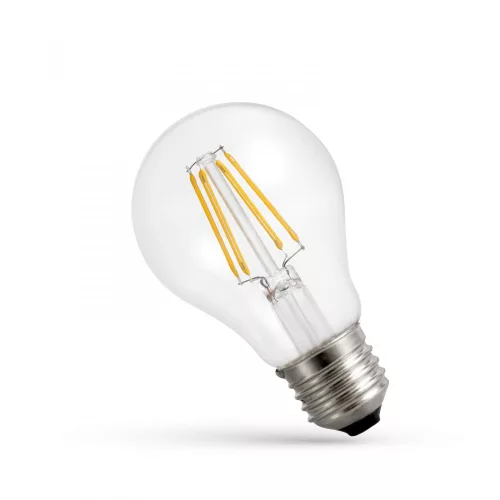 E27 LED-fényforrás, 5,5 W, filament, szabályozható, Meleg fehér WW 2700K 710lm, WOJ14644 SpectrumLED