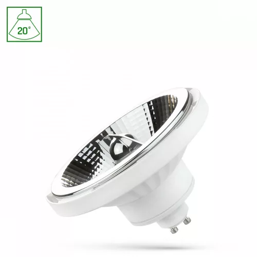 AR111 GU10 LED-fényforrás, 10 W, szabályozható, Meleg fehér, fehér WW 3000K 950lm, WOJ14686 SpectrumLED