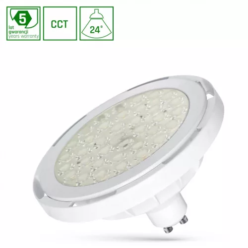 LED AR111 GU10 230V 8.5W SMD 24DEG CCT WHITE SPECTRUM 5Y WARRANTY WOJ16892 SpectrumLED