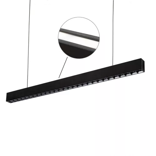 ALLDAY INSPIRE TWO SIDES DARK LIGHT Lineáris lámpa, 39W, 50°, IP20, szabályozható, Meleg fehér, fekete, 5 év garancia WOJP06576 SpectrumLED
