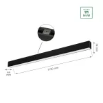 ALLDAY GO Lineáris lámpa, 36W, 115°, IP20, Természetes fehér, fekete WOJP07771 SpectrumLED