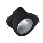 SAL SILENA 2 840 19W 230V 50DEG BLACK WITH EMERGENCY MODULE