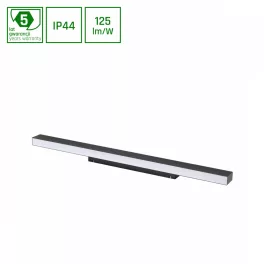   ALLDAY INSPIRE ONE Lineáris lámpa, 46W, 115°, IP44, Meleg fehér, fekete, 5 év garancia WOJP10562 SpectrumLED
