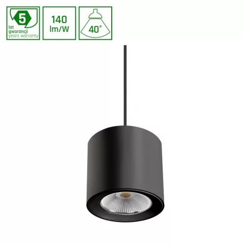 CEL ZOSMA 3 ROUND 840 27W 230V 40st Black DIM SUSPENDED ROUND BASE