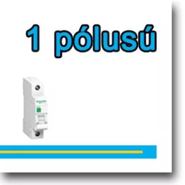 1 pólusú kismegszakítók