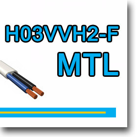 H03VVH2-F Több erű PVC sod rézvez MTL