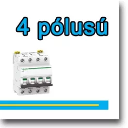 4 pólusú kismegszakítók
