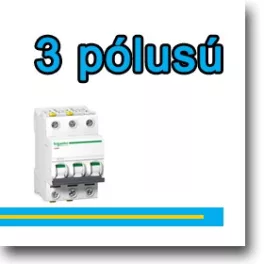 3 pólusú kismegszakítók